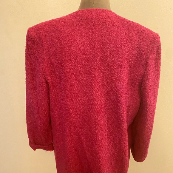 Womens vintage hot pink blazer - Picture 3 of 6